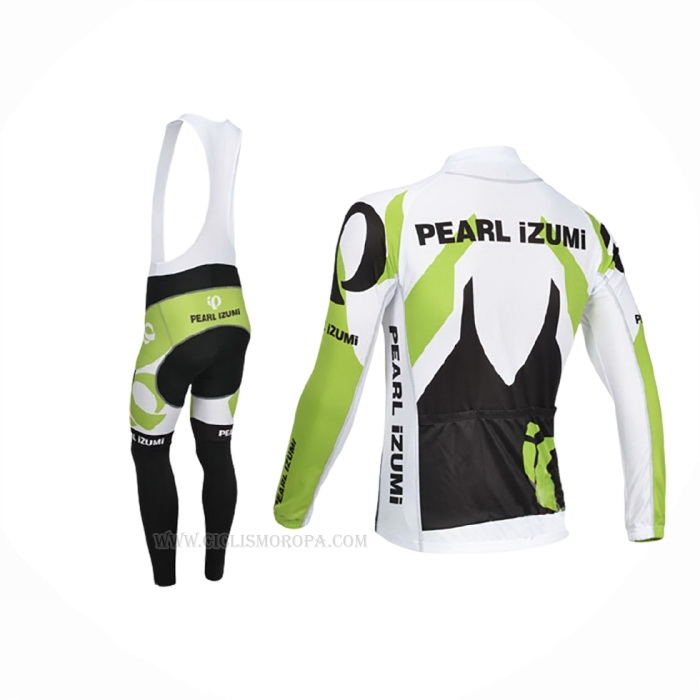 2013 Ropa Ciclismo Pearl Izumi Blanco Verde Mangas Largas y Culotte Lunga